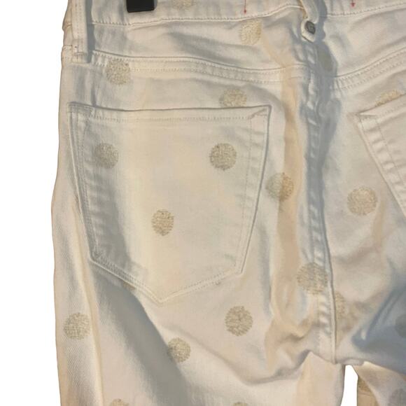 Marc by Marc Jacob Bright White Dot Lou Skinny Ankle Denim Jeans Women Sz 27 - Picture 11 of 14